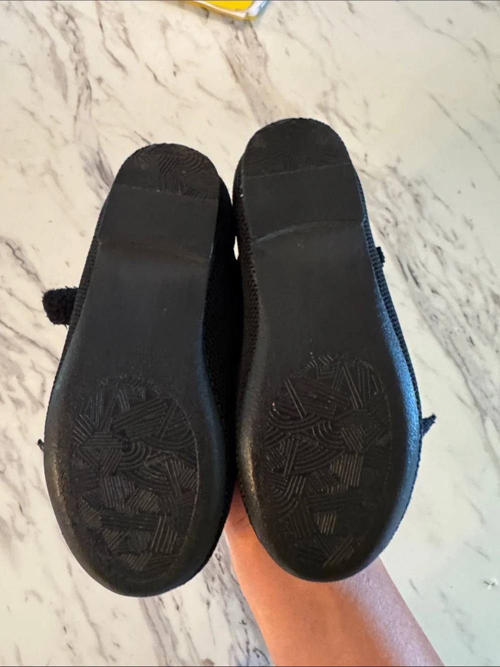 Girls Black Mary Jane Knit Shoes with Bow